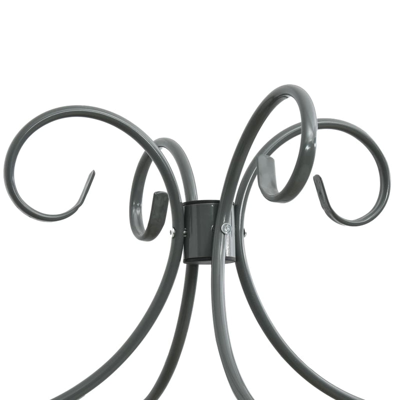 vidaXL szürke fém baldachinos ágykeret 160 x 200 cm