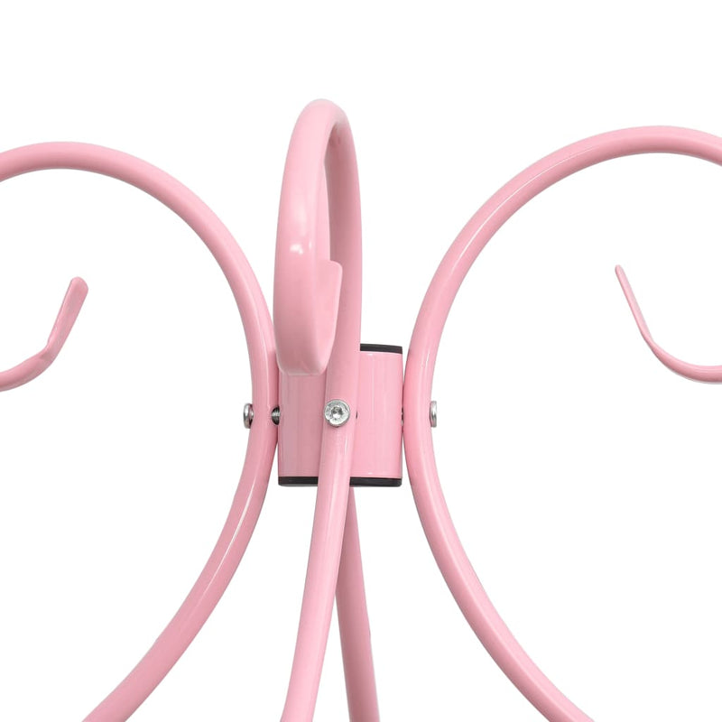 vidaXL rózsaszín fém baldachinos ágykeret 90 x 200 cm