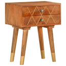 vidaXL tömör mangófa éjjeliszekrény 43 x 30 x 58 cm