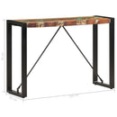 vidaXL tömör újrahasznosított fa tálalóasztal 110 x 35 x 76 cm