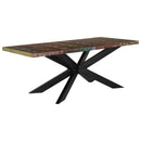 vidaXL tömör újrahasznosított fa étkezőasztal 180 x 90 x 76 cm