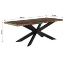 vidaXL tömör újrahasznosított fa étkezőasztal 180 x 90 x 76 cm