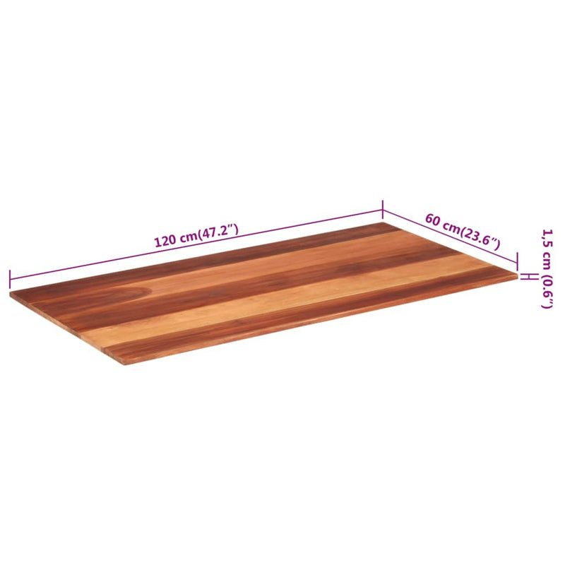 vidaXL tömör akácfa asztallap 15-16 mm 60 x 120 cm