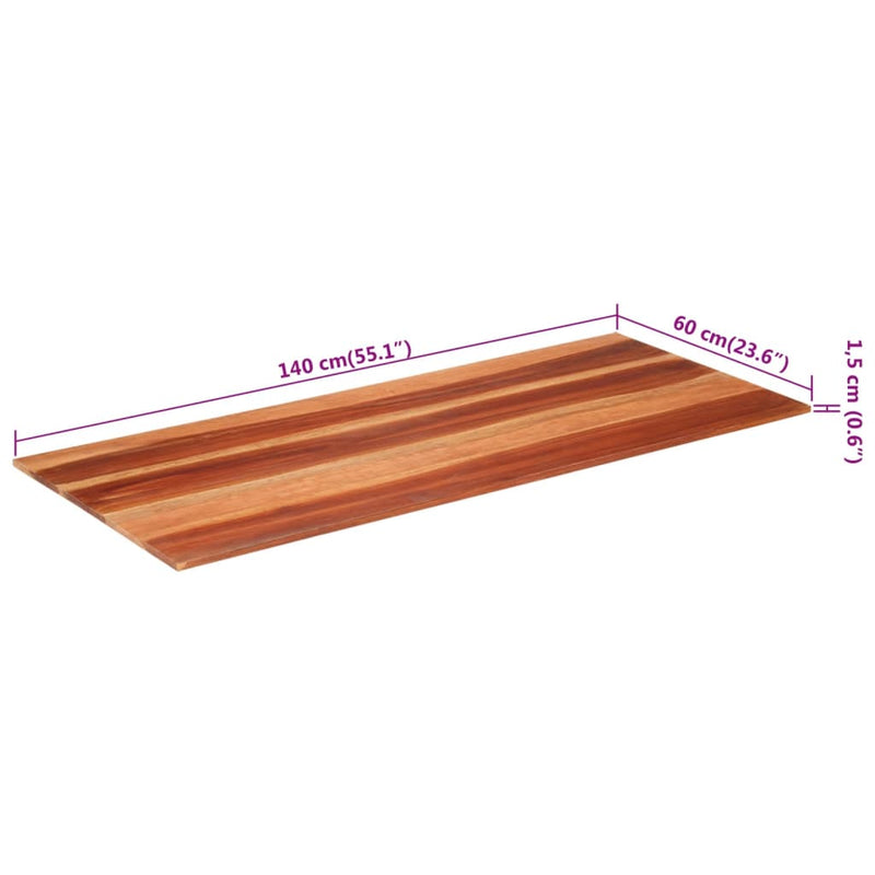 vidaXL tömör akácfa asztallap 15-16 mm 60 x 140 cm