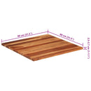 vidaXL tömör akácfa asztallap 25-27 mm 80 x 80 cm