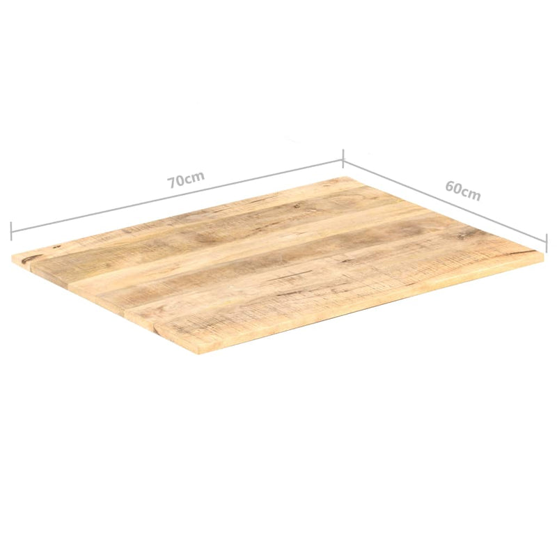 vidaXL tömör mangófa asztallap 15-16 mm 70 x 60 cm