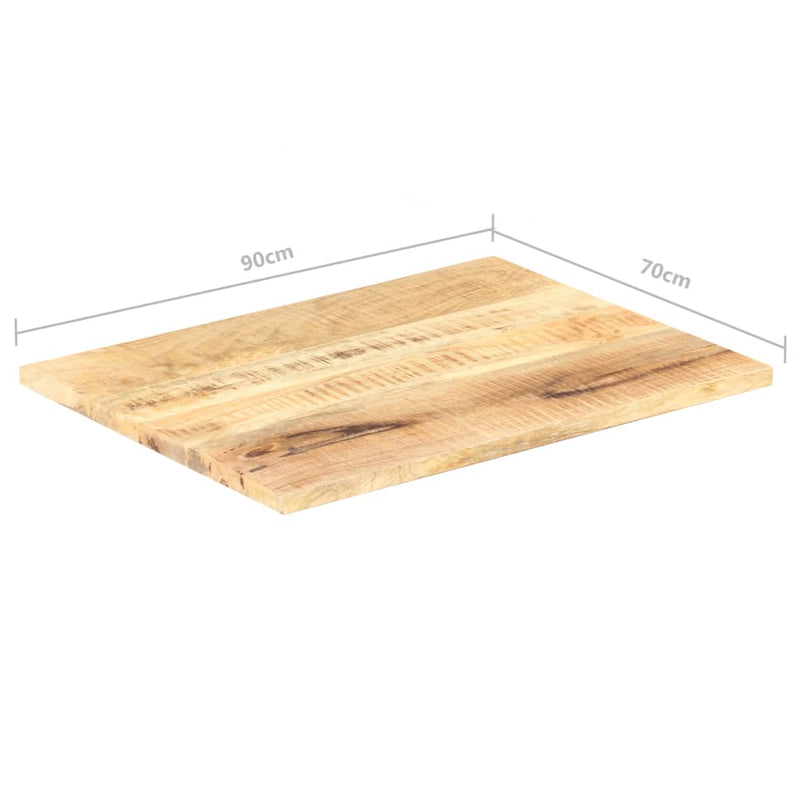 vidaXL tömör mangófa asztallap 25-27 mm 90 x 70 cm