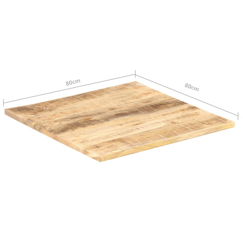 vidaXL tömör mangófa asztallap 25-27 mm 80 x 80 cm