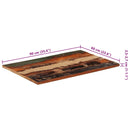 vidaXL négyszögű tömör újrahasznosított fa asztallap 60x90 cm 25-27 mm