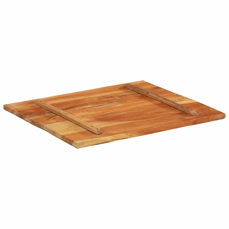 vidaXL négyszögű tömör újrahasznosított fa asztallap 70x80 cm 25-27 mm