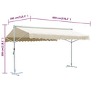 vidaXL krémszínű szabadon álló napellenző 600 x 300 cm