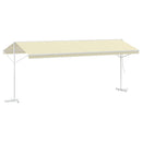 vidaXL krémszínű szabadon álló napellenző 600 x 300 cm
