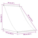 vidaXL feltekerhető kék és fehér napellenző 100 x 150 cm