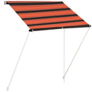 vidaXL narancssárga és barna feltekerhető napellenző 150 x 150 cm