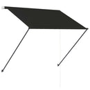 vidaXL feltekerhető antracitszürke napellenző LED-del 100 x 150 cm