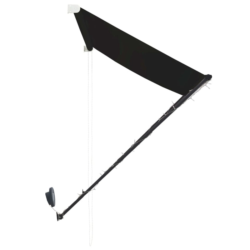 vidaXL feltekerhető antracitszürke napellenző LED-del 150 x 150 cm