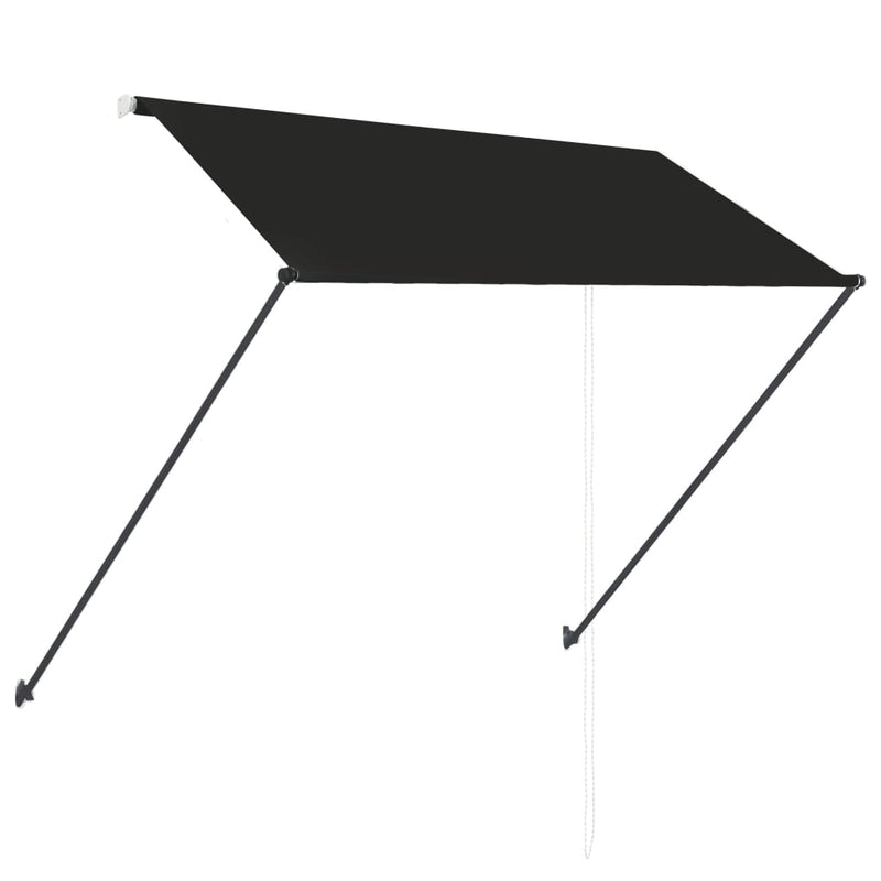 vidaXL feltekerhető antracitszürke napellenző LED-del 250 x 150 cm