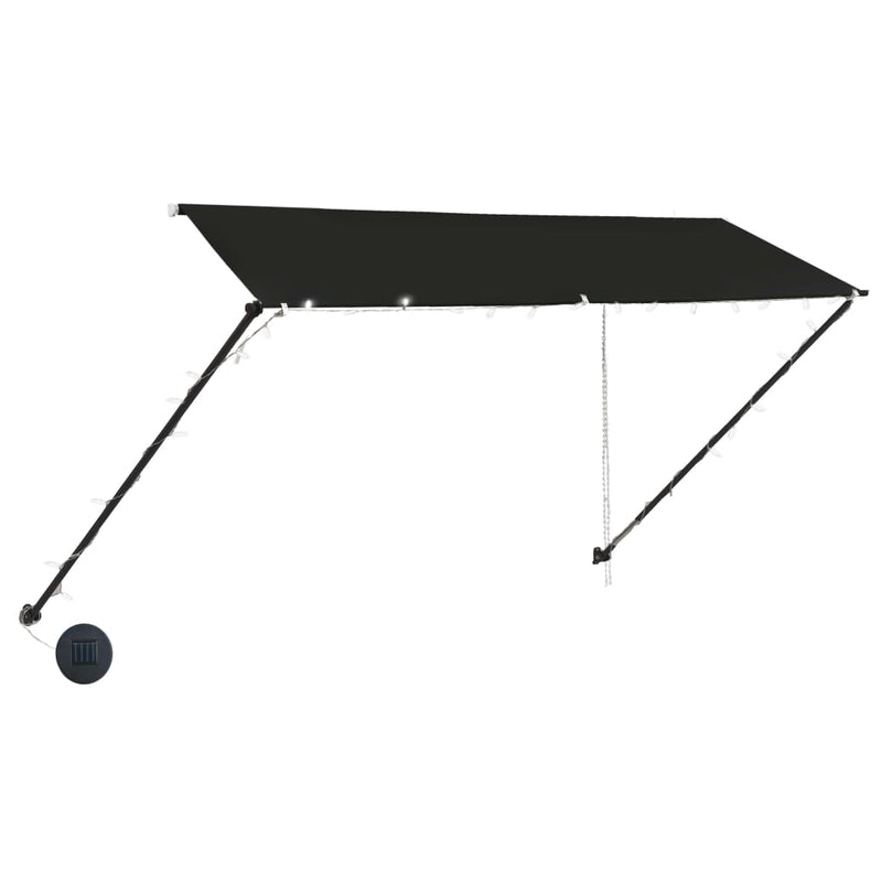 vidaXL feltekerhető antracitszürke napellenző LED-del 300 x 150 cm