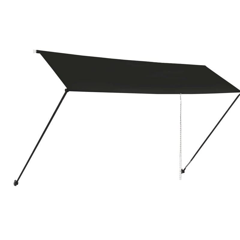 vidaXL feltekerhető antracitszürke napellenző LED-del 400 x 150 cm