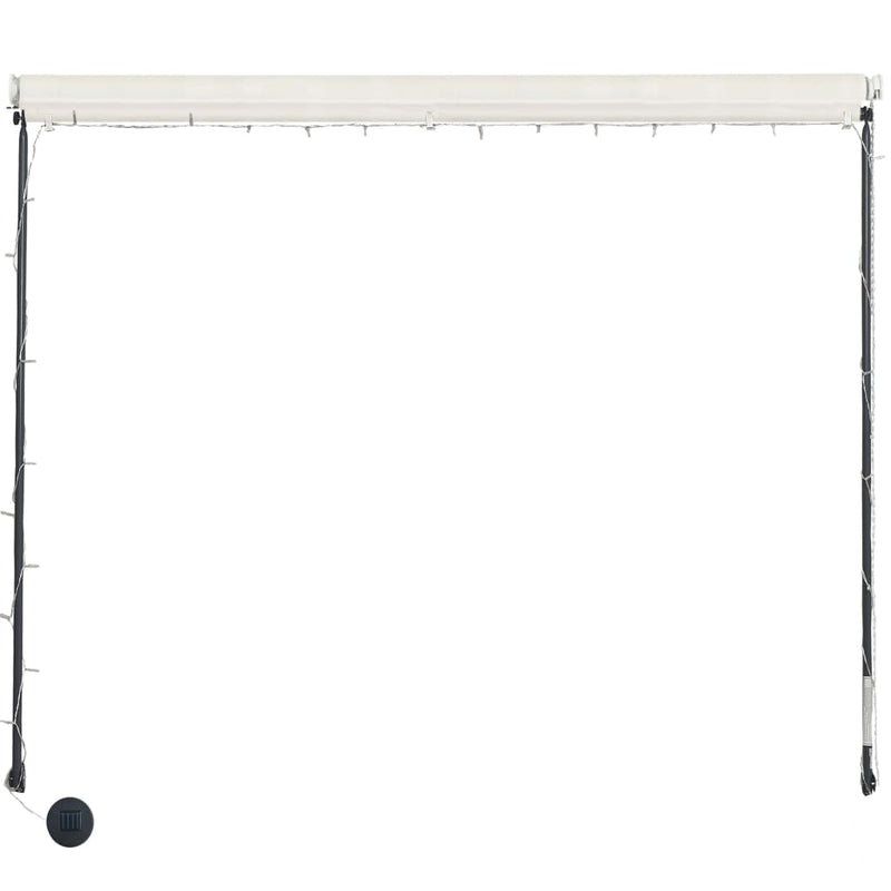 vidaXL feltekerhető krémszínű napellenző LED-del 250 x 150 cm