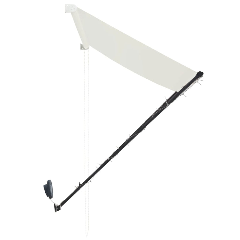 vidaXL feltekerhető krémszínű napellenző LED-del 250 x 150 cm