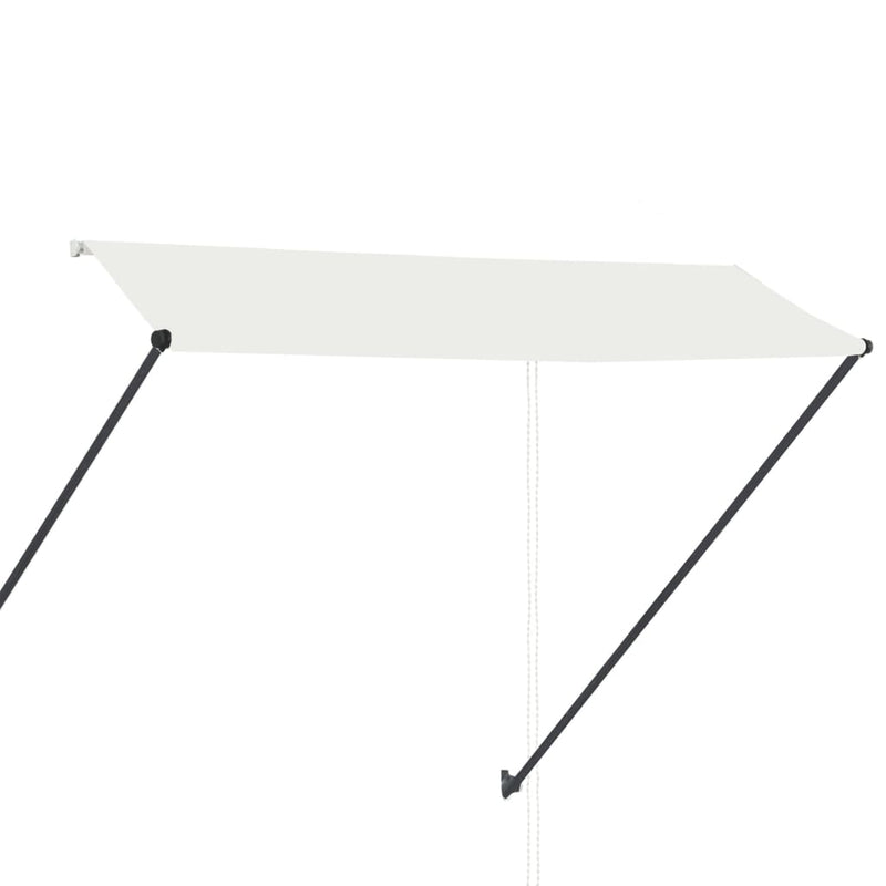 vidaXL feltekerhető krémszínű napellenző LED-del 300 x 150 cm