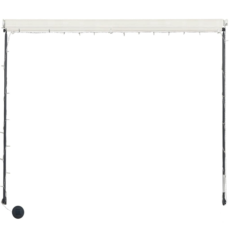 vidaXL feltekerhető krémszínű napellenző LED-del 300 x 150 cm