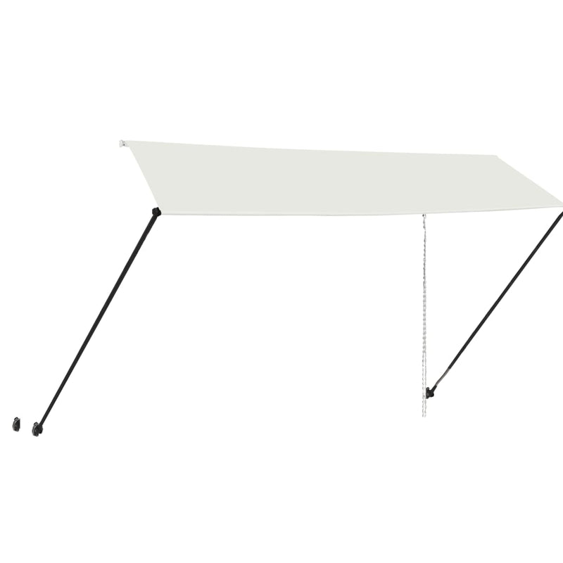 vidaXL feltekerhető krémszínű napellenző LED-del 350 x 150 cm