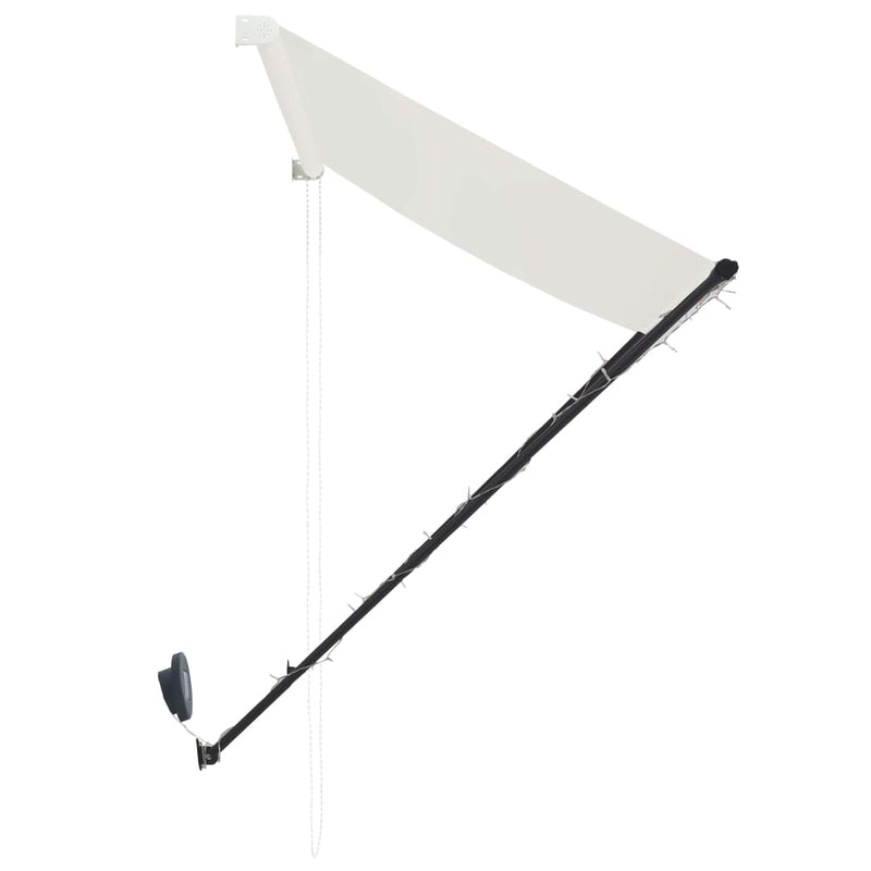 vidaXL feltekerhető krémszínű napellenző LED-del 350 x 150 cm