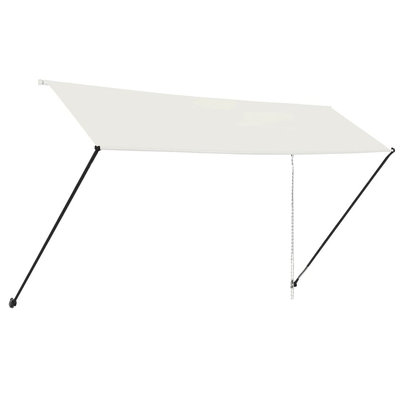 vidaXL feltekerhető krémszínű napellenző LED-del 400 x 150 cm