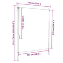vidaXL antracitszürke kültéri roló 150 x 270 cm
