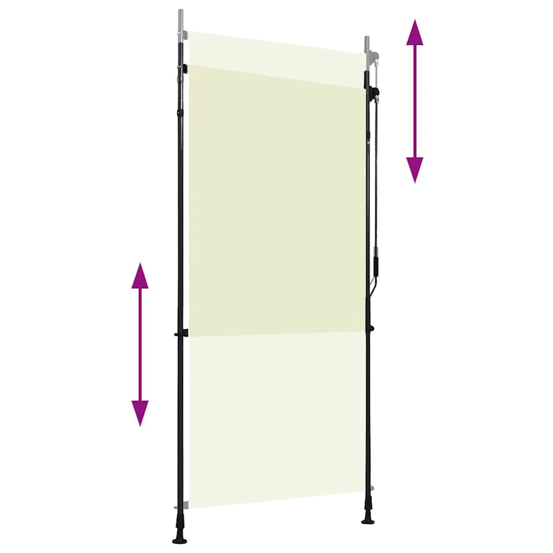vidaXL krémszínű kültéri roló 100 x 270 cm