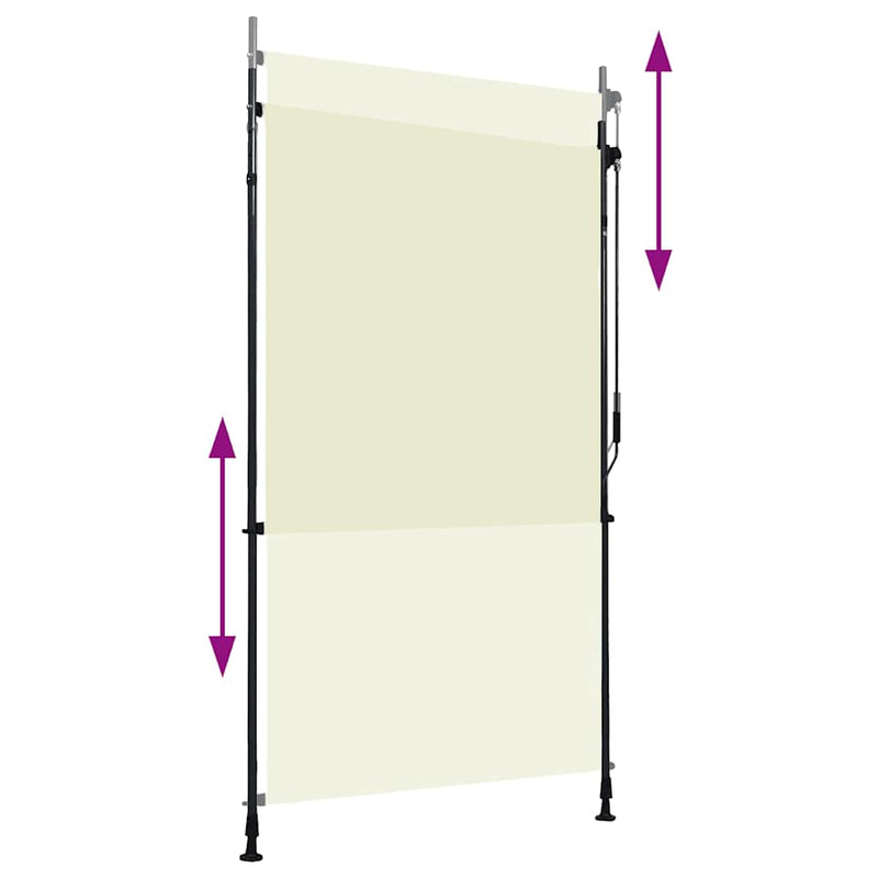 vidaXL krémszínű kültéri roló 120 x 270 cm