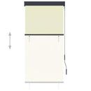 vidaXL krémszínű kültéri roló 80 x 250 cm