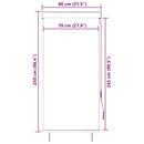 vidaXL krémszínű kültéri roló 80 x 250 cm