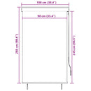 vidaXL antracitszürke kültéri roló 100 x 250 cm
