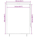 vidaXL kék és fehér kültéri roló 120 x 250 cm