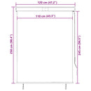 vidaXL fehér és narancssárga kültéri roló 120 x 250 cm