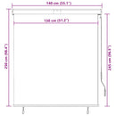 vidaXL fehér és narancssárga kültéri roló 140 x 250 cm