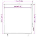 vidaXL antracitszürke kültéri roló 140 x 250 cm