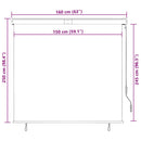 vidaXL fehér és kék kültéri roló 160 x 250 cm