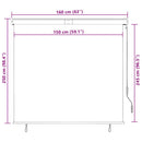 vidaXL fehér és narancssárga kültéri roló 160 x 250 cm