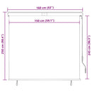 vidaXL krémszínű kültéri roló 160 x 250 cm
