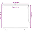 vidaXL narancssárga és barna kültéri roló 160 x 250 cm