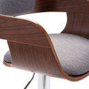 vidaXL szürke szövet és furnérlemez bárszék