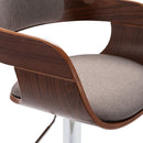 vidaXL tópszínű szövet és furnérlemez bárszék