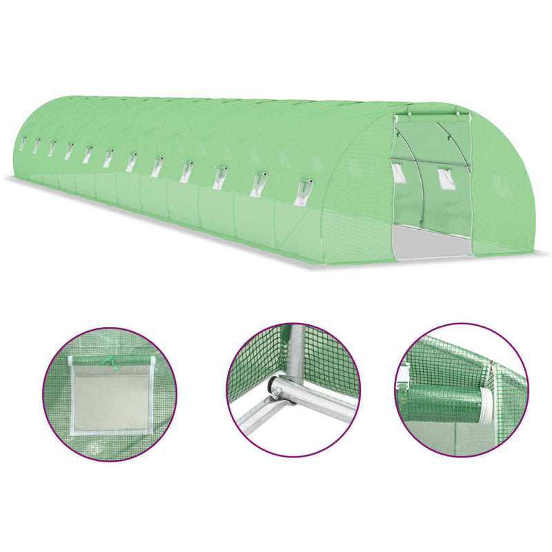 vidaXL melegház 54 m² 18 x 3 x 2 m