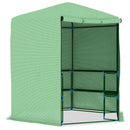 vidaXL acél melegház polcokkal 227 x 223 cm
