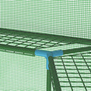 vidaXL acél melegház polcokkal 227 x 223 cm