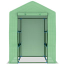 vidaXL acél melegház polcokkal 143 x 143 x 195 cm